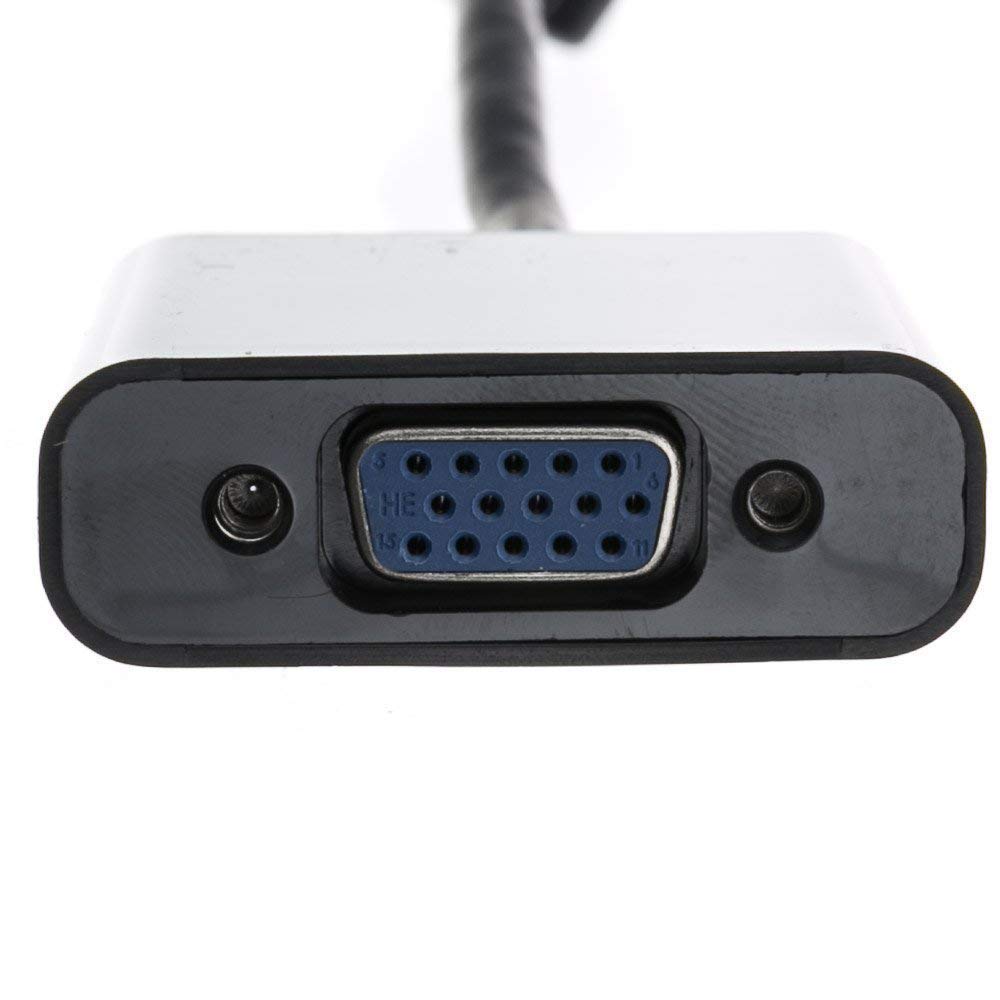 DisplayPort to VGA Adapter Cable – Pack of 2 DP Male to VGA Female Video Converter for Monitor, Projector, HDTV, Compatible with Laptop (Black)