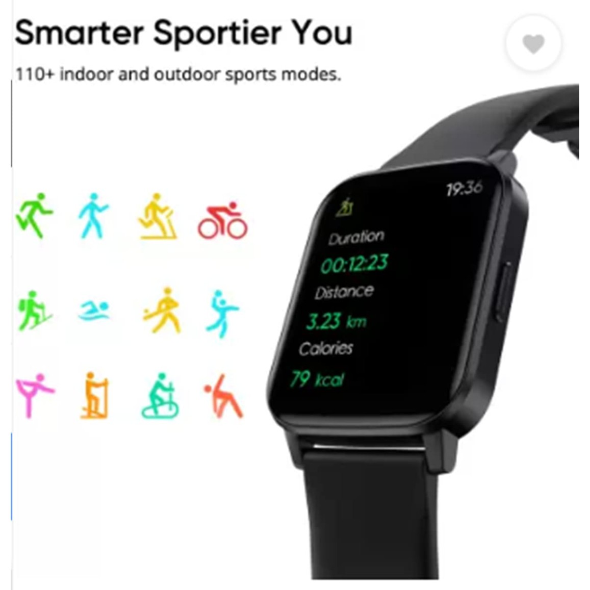 Dizo Watch 2 Sports (by realme TechLife) (Black Strap, Free Size)