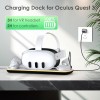 Dobe Charging Dock Station for Oculus Meta Quest 3 Headset and 2 Controllers,Fast VR Charging Station with LED Light [On/Off],VR Charger Display Stand (NO VR Headset Include)