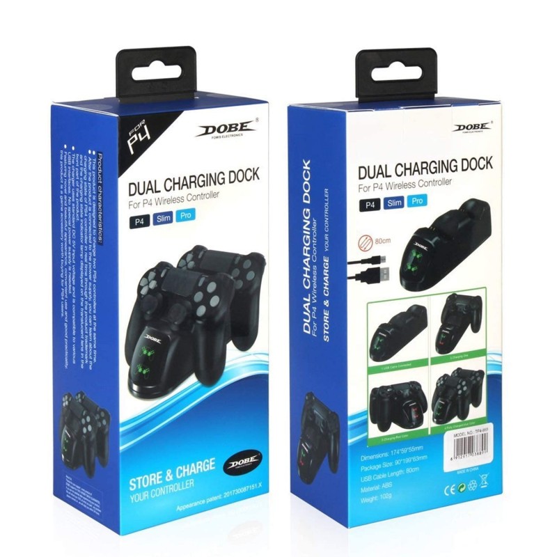 Dobe New World Ps4 Controller Charging Dock With Cable (Black), USB