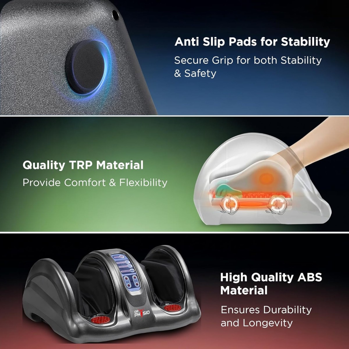 Dr Physio USA 1024 Electric Foot Massager Machine for Pain Relief, Muscle Relaxation & Improving Blood Circulation with Kneading Function, Calf & Leg Massager