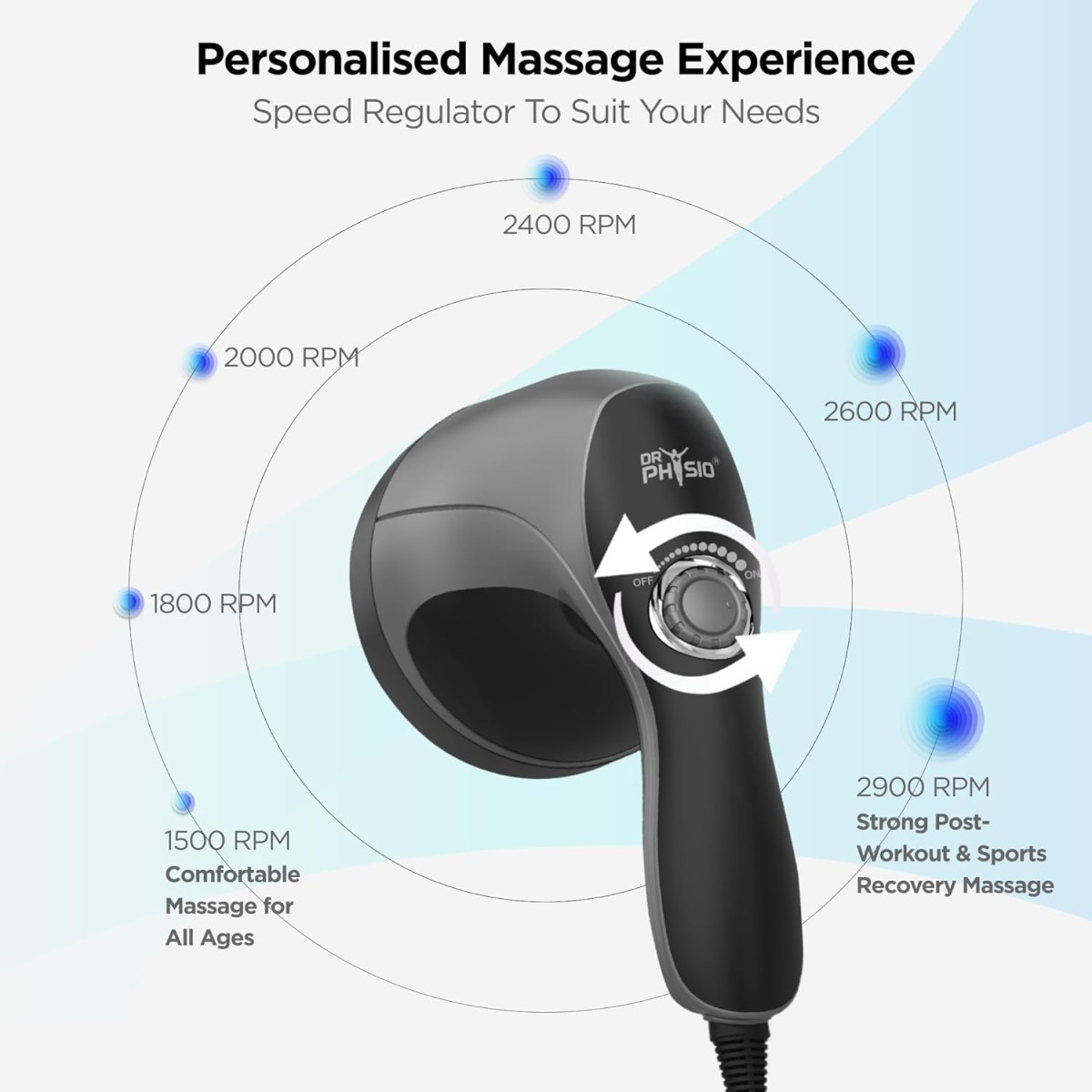 Dr Physio (USA) Electric Full Body Massager Machine for Pain Relief of Back, Leg and Foot- 1021