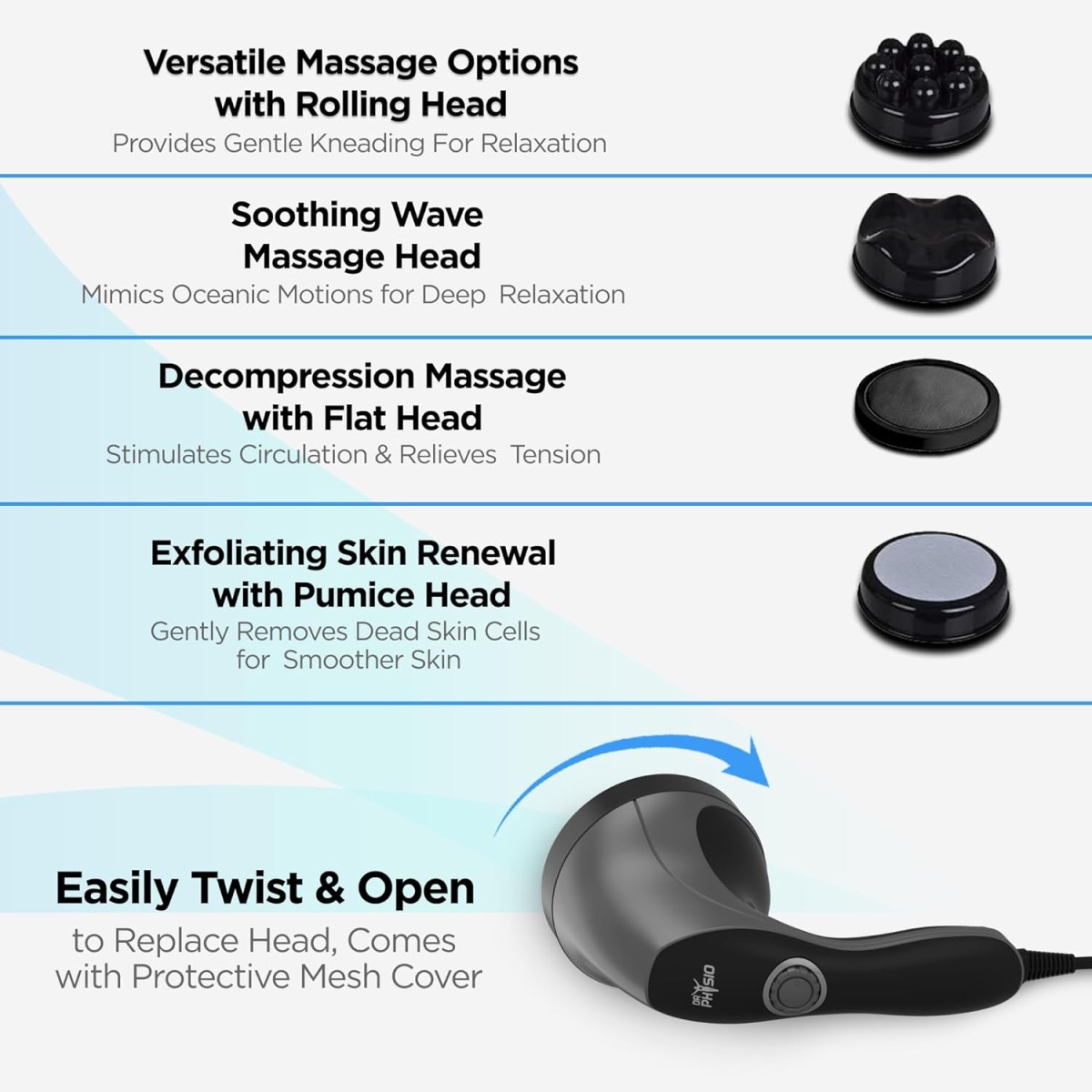 Dr Physio (USA) Electric Full Body Massager Machine for Pain Relief of Back, Leg and Foot- 1021