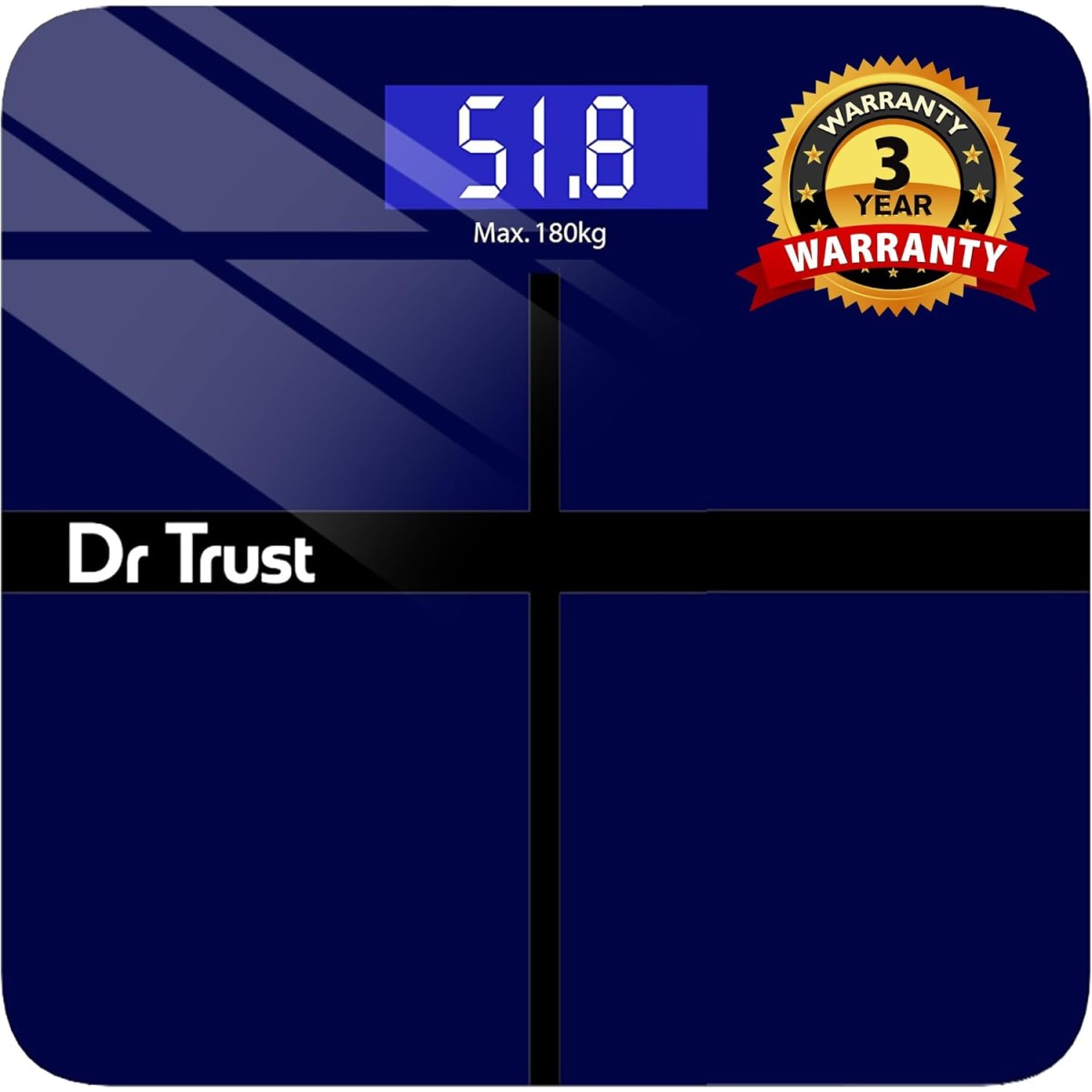 Dr Trust (USA) Electronic Executive Rechargeable Digital Weighing Scale for Human Body with Temperature Display