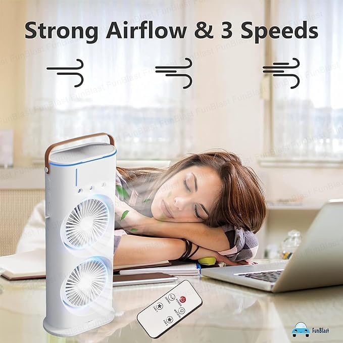 Airtee – Double Ended Spray Fan, Desk Fan with Mist Spray, Travel Cooler Fan, Water Misting Fan, USB Rechargeable Mini Desktop Table Cooling Fan for Office Airtee – Double Ended Spray Fan, Desk Fan with Mist Spray, Travel Cooler Fan, Water Misting Fan, USB Rechargeable Mini Desktop Table Cooling Fan for Office
