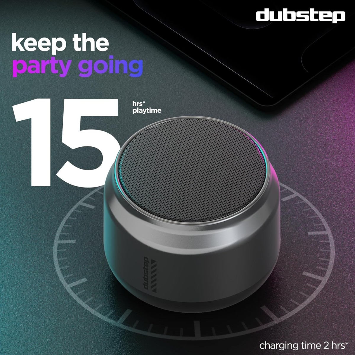 Dubstep Pop 600 Wireless Speaker, 15 Hrs Playtime, 52mm Driver, TWS Pairing, 6W Output Bluetooth Speakers (Grey) Dubstep Pop 600 Wireless Speaker, 15 Hrs Playtime, 52mm Driver, TWS Pairing, 6W Output Bluetooth Speakers (Grey)