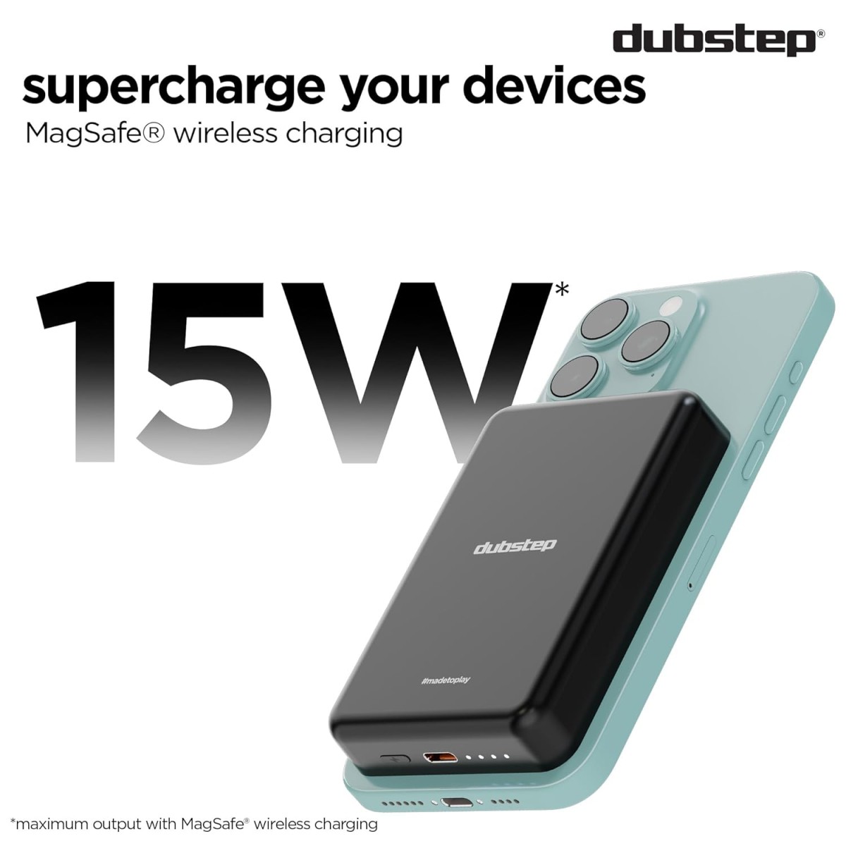 Dubstep Powerblitz X1 10,000 mAh 20W 12W Fast Charging Wired & Wireless Charging Compact Pocket Size Power Bank with Type-C to Type-C Cable (Black) Dubstep Powerblitz X1 10,000 mAh 20W 12W Fast Charging Wired & Wireless Charging Compact Pocket Size Power Bank with Type-C to Type-C Cable (Black)