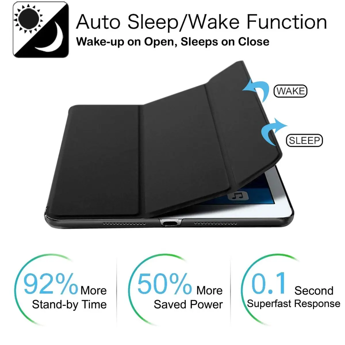 DuraSafe Cases iPad 7.9 Inch Mini 3 Mini 2 Mini 1 Gen [Mini 3rd 2nd 1st ] MH3F2HN/A MH3G2HN/A MH3E2HN/A Slim Lightweight Protective PC Dual Angle Stand Cover - Black