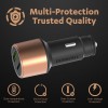 Duracell 38W Fast Car Charger Adapter with Dual Output. Quick Charge, Type C PD 20W & Qualcomm Certified 3.0 (Copper & Black)