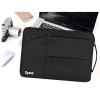 Dyazo 15-15.6 Inch Laptop Sleeve Case | Water Resistant Cover with Charger Pouch & Three Front Pockets | Compatible for Dell, HP, MacBook, Lenovo, Acer, Asus & All Other Notebooks (Black)