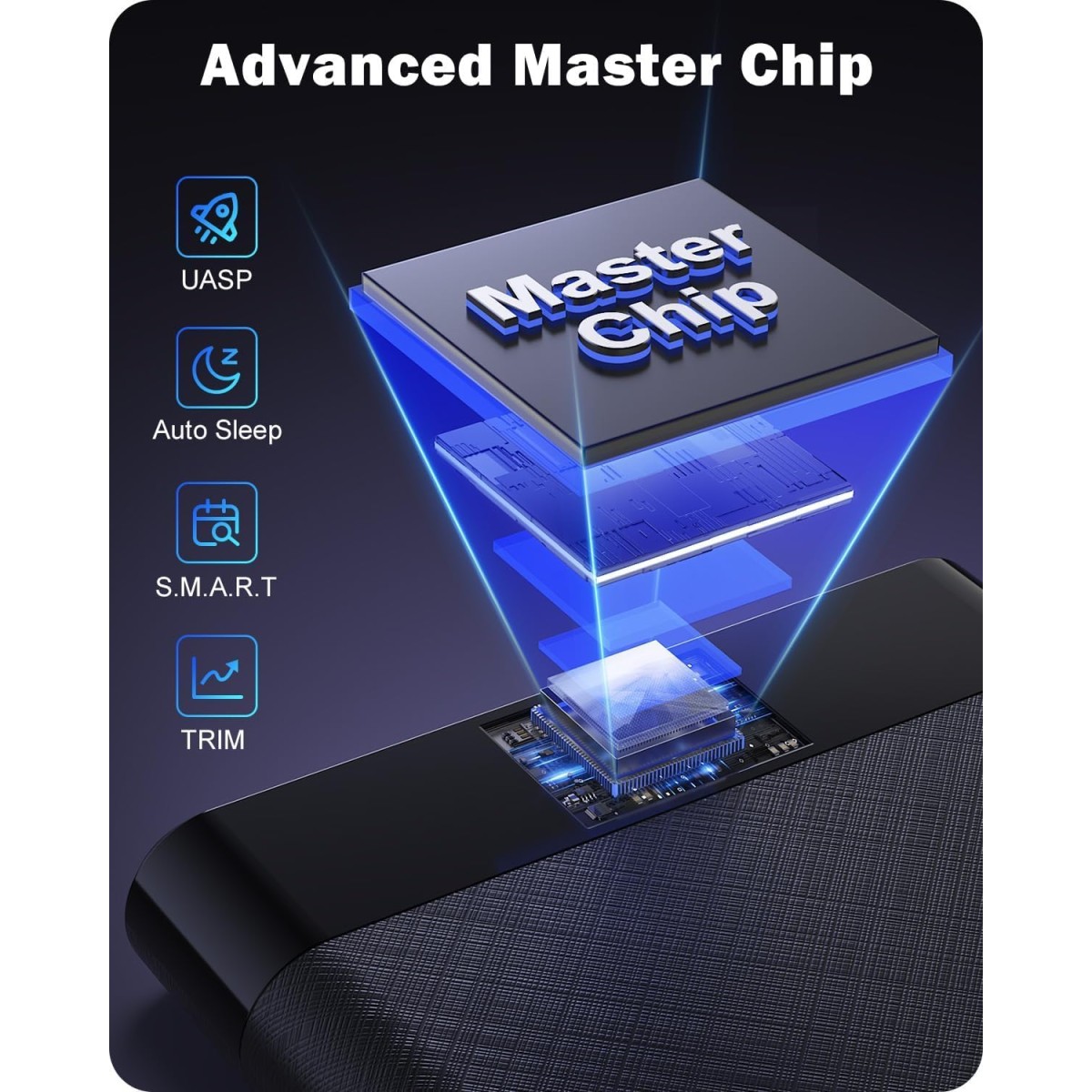 Dyazo 2.5 Inch SATA USB 3.0 HDD / SSD Portable External Hard Disk Enclosure 7 MM and 9.5 MM Tool Free Supports UASP Max Upto 6TB (Black)