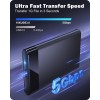 Dyazo 2.5 Inch SATA USB 3.0 HDD / SSD Portable External Hard Disk Enclosure 7 MM and 9.5 MM Tool Free Supports UASP Max Upto 6TB (Black)