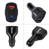 Dyazo 3 Port 36 W Fast USB Car Charger Qc Charging Compatible for Qualcomm 3.0 iPhone Mi & All Mobile Phone
