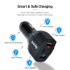 Dyazo 3 Port 36 W Fast USB Car Charger Qc Charging Compatible for Qualcomm 3.0 iPhone Mi & All Mobile Phone