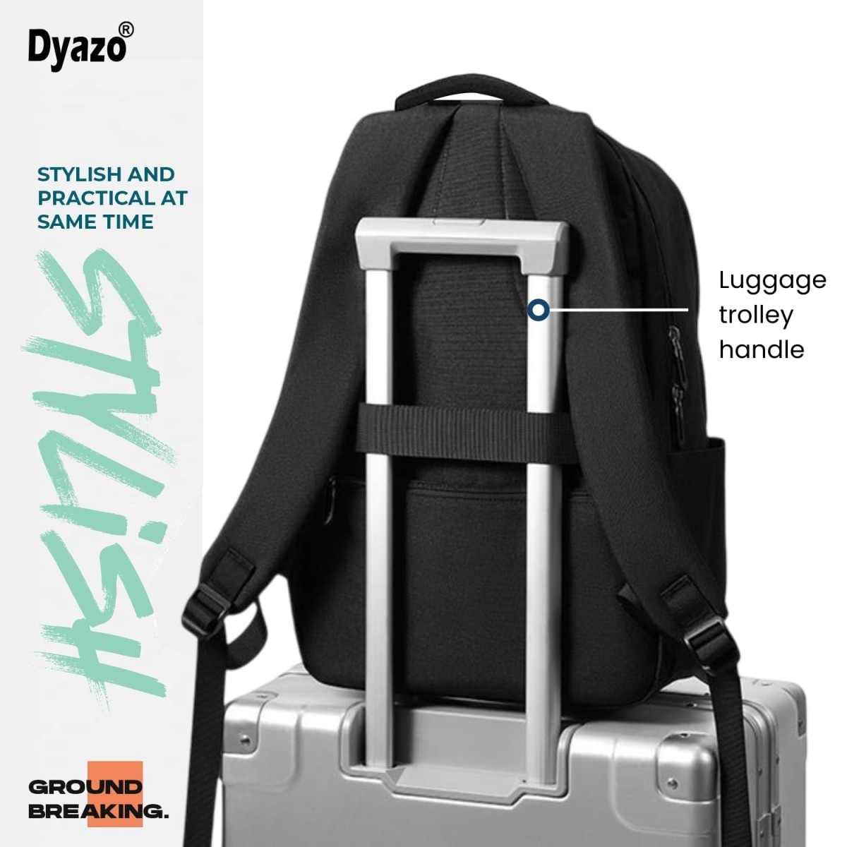 Dyazo 30 L Slim Business Laptop Backpack Casual Design Water Resistant Backpack for laptops for 15.6 inch laptop (Black)