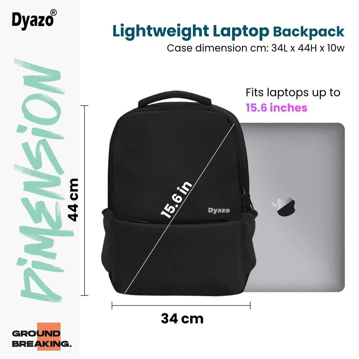 Dyazo 30 L Slim Business Laptop Backpack Casual Design Water Resistant Backpack for laptops for 15.6 inch laptop (Black)