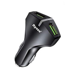 Dyazo 36 W Dual Ports Rapid Fast Smart Qualcomm Turbo Car Charger with Quick Charge 3.0