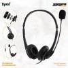 Dyazo Computer Wired Headphones | Headset with Mic | 3.5 MM Jack Compatible for Laptops | Pc | Notebooks (Black)