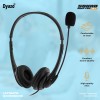 Dyazo Computer Wired Headphones | Headset with Mic | 3.5 MM Jack Compatible for Laptops | Pc | Notebooks (Black)