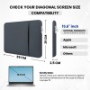 Dyazo Laptop Sleeve 15.6 inch Case, Water Repellent Polyester Neoprene Case with Accessory Pocket (OnePOCKET 15.6 Grey)
