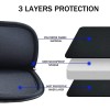 Dyazo Laptop Sleeve 15.6 inch Case, Water Repellent Polyester Neoprene Case with Accessory Pocket (OnePOCKET 15.6 Grey)