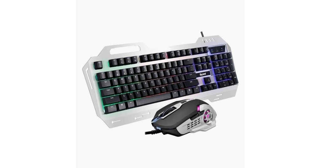Dyazo Metal Gaming Keyboard & Mouse Combo RGB Static Light| 12 ...