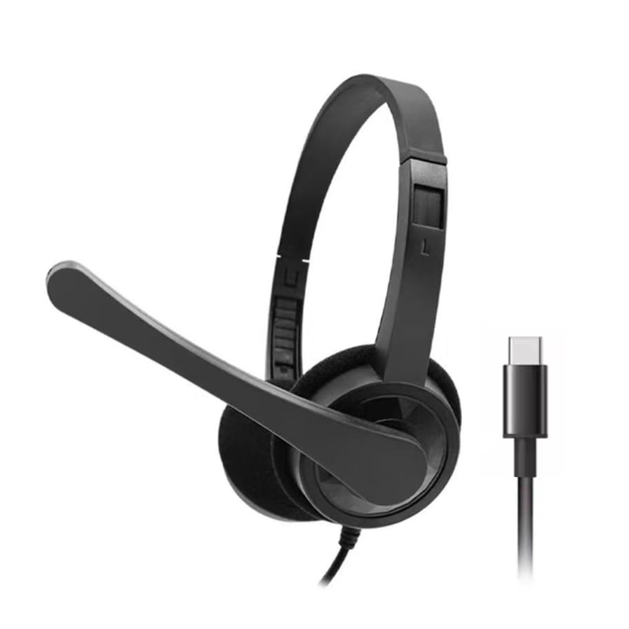 Headset Compatible Dyazo Type C Wired Headphones with Mic | Lightweight On Ear Headset ...