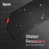 Dyazo Vegan PU Leather Desk Mat | Waterproof Office Extended Mouse Mat | Anti Skid & Anti Slip | Reversible - (35 Inch * 17.7 Inch Black & Red)