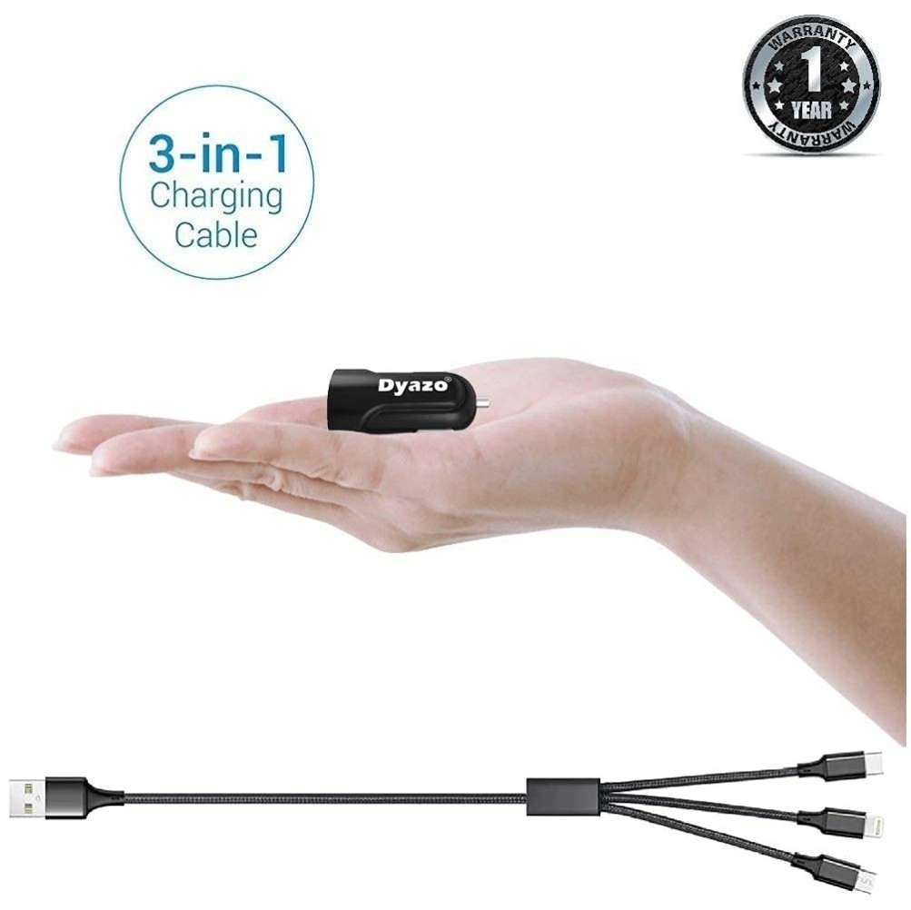 Dyazo Wx003 10 W, 7.5 W, 5 W Single Port Wireless Charging Pad for all device USB Cable - Black