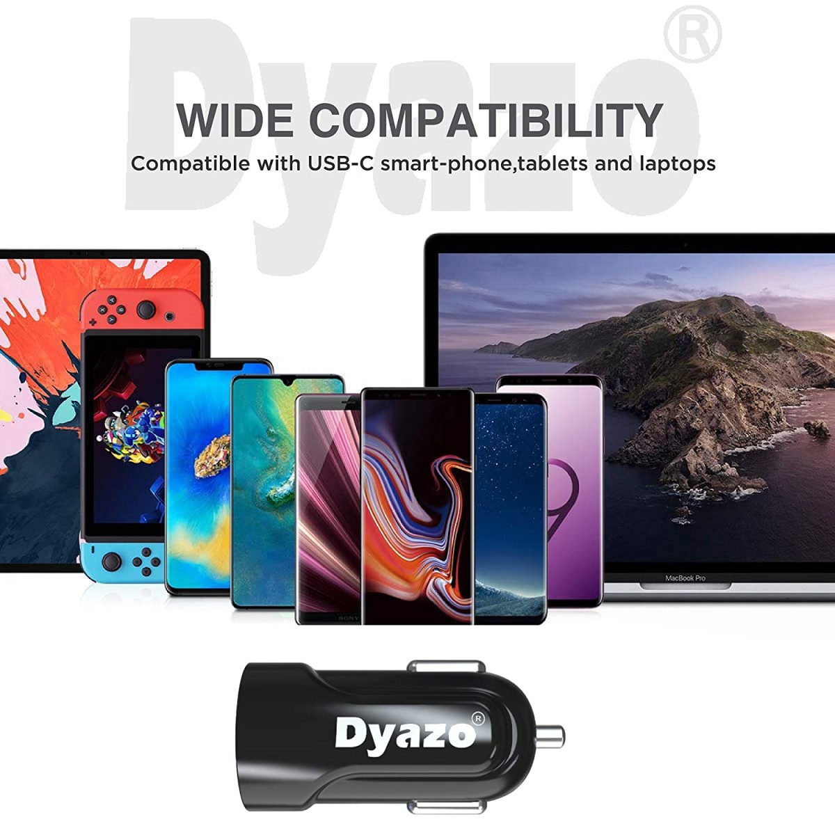 Dyazo Wx003 10 W, 7.5 W, 5 W Single Port Wireless Charging Pad for all device USB Cable - Black