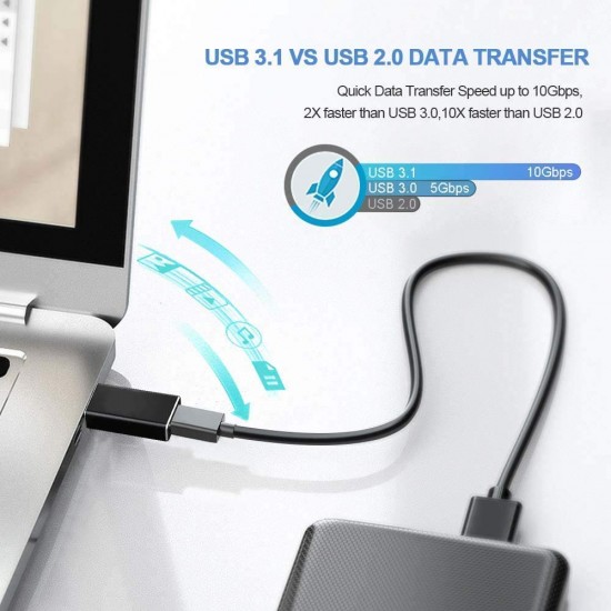 Airtree USB-C USB 3.1 Type C Female to USB 3.0 Male Adapter Connector Converte USB3.1 Type-c Adapter 
