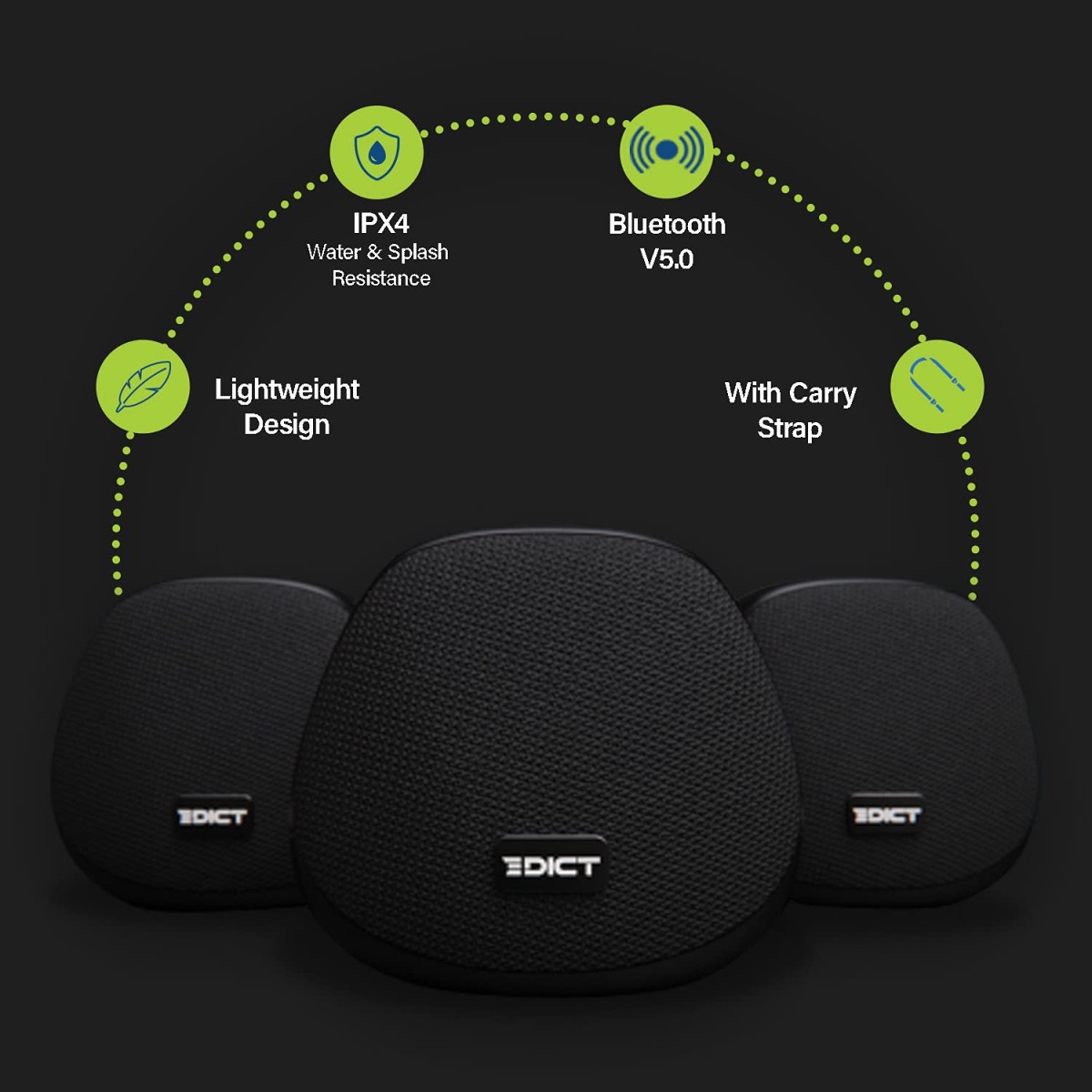 Boat Boomers ESP01 5 Watt Truly Wireless Bluetooth Portable Speaker Black