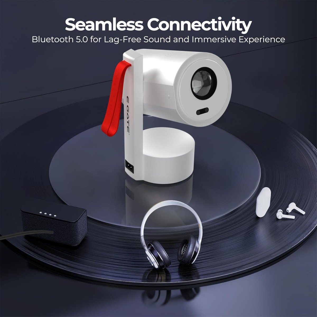 EGate Atom 4X | Android 13 Fully Automatic Projector | 1080p Native, 4K HDR-HLG | 400 ISO | Auto (Focus+Keystone) | Max Size 300" (762cm) | USB-HDMI (ARC+eARC+CEC) | 1GB-8GB, WiFi6 & BT (EO9022) White EGate Atom 4X | Android 13 Fully Automatic Projector | 1080p Native, 4K HDR-HLG | 400 ISO | Auto (Focus+Keystone) | Max Size 300" (762cm) | USB-HDMI (ARC+eARC+CEC) | 1GB-8GB, WiFi6 & BT (EO9022) White