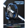 EKSA T8 Ps4 Gaming Wired Over Ear Headphones with Mic with Noise Canceling, Pc with Surround Stereo Sound, Led Light for Ps4, Pc, Laptop (Blue)