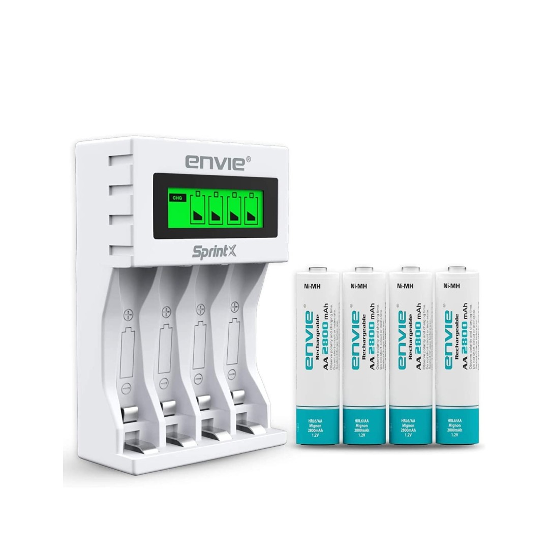 ENVIE® (NEXAECR30) NEXA ECR 30 Smart Charge Control Charger System for AA/AAA/9V Rechargeable Batteries (Ni-CD/Ni-MH)