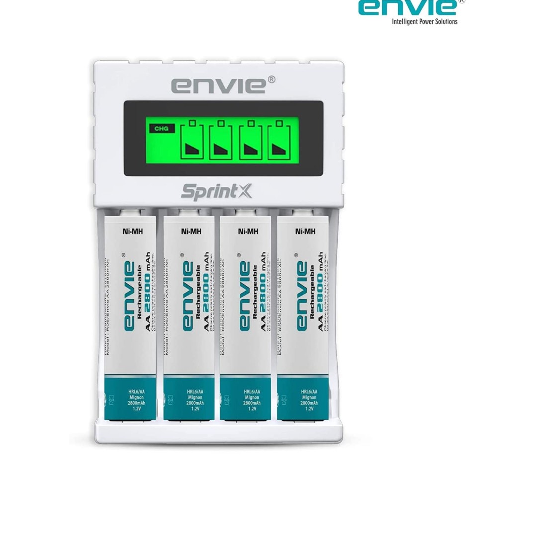 ENVIE® (NEXAECR30) NEXA ECR 30 Smart Charge Control Charger System for AA/AAA/9V Rechargeable Batteries (Ni-CD/Ni-MH)