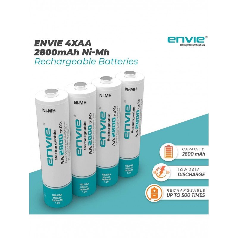 ENVIE® (NEXAECR30) NEXA ECR 30 Smart Charge Control Charger System for AA/AAA/9V Rechargeable Batteries (Ni-CD/Ni-MH) ENVIE® (NEXAECR30) NEXA ECR 30 Smart Charge Control Charger System for AA/AAA/9V Rechargeable Batteries (Ni-CD/Ni-MH)