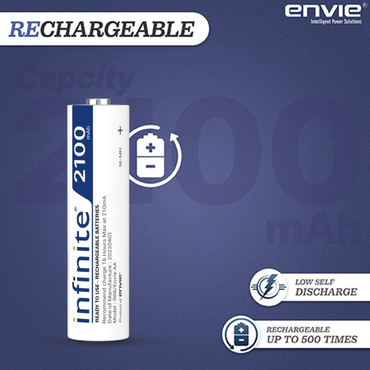 ENVIE® (NEXAECR30) NEXA ECR 30 Smart Charge Control Charger System for AA/AAA/9V Rechargeable Batteries (Ni-CD/Ni-MH)