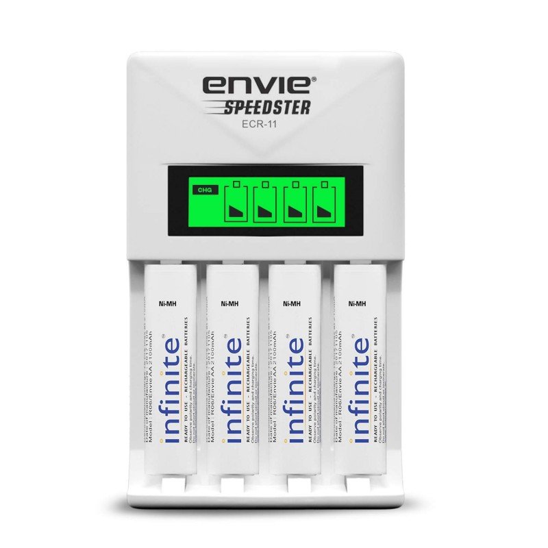 ENVIE® (NEXAECR30) NEXA ECR 30 Smart Charge Control Charger System for AA/AAA/9V Rechargeable Batteries (Ni-CD/Ni-MH) ENVIE® (NEXAECR30) NEXA ECR 30 Smart Charge Control Charger System for AA/AAA/9V Rechargeable Batteries (Ni-CD/Ni-MH)