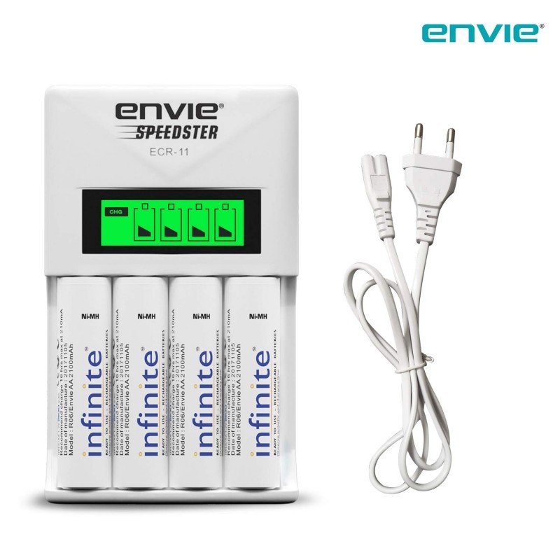 ENVIE® (NEXAECR30) NEXA ECR 30 Smart Charge Control Charger System for AA/AAA/9V Rechargeable Batteries (Ni-CD/Ni-MH) ENVIE® (NEXAECR30) NEXA ECR 30 Smart Charge Control Charger System for AA/AAA/9V Rechargeable Batteries (Ni-CD/Ni-MH)