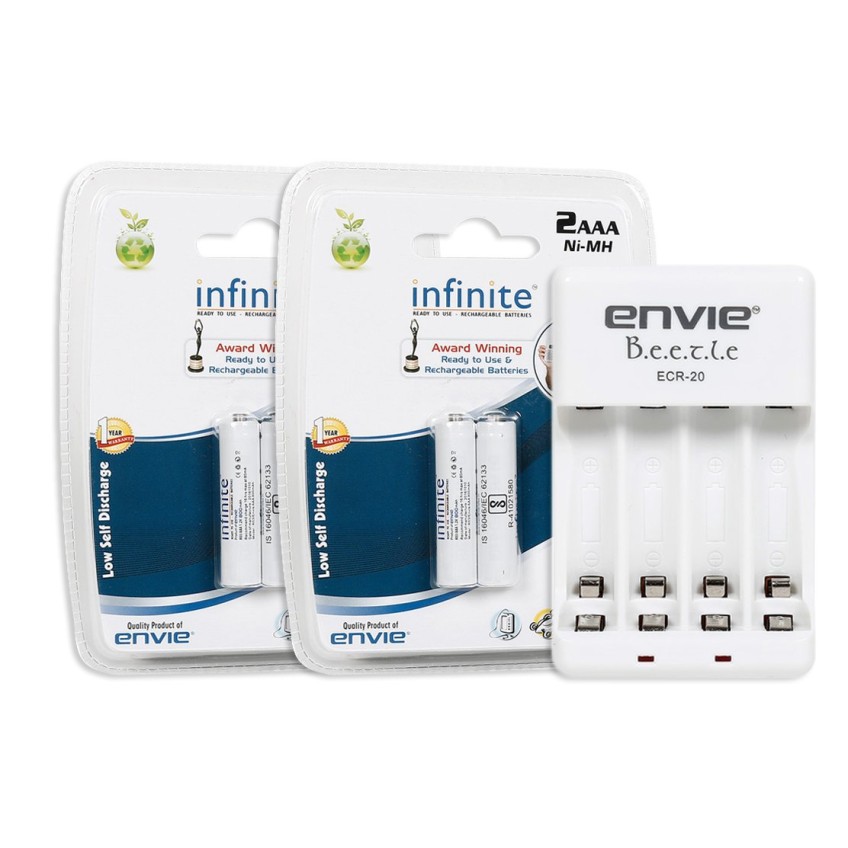 ENVIE® (NEXAECR30) NEXA ECR 30 Smart Charge Control Charger System for AA/AAA/9V Rechargeable Batteries (Ni-CD/Ni-MH)