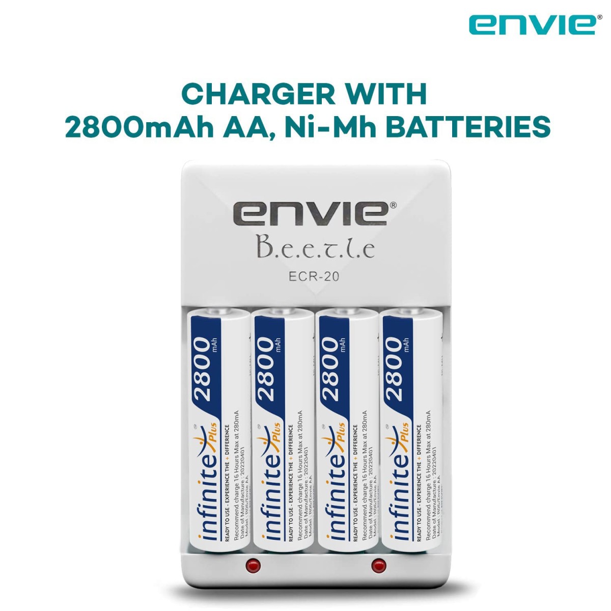 ENVIE® (NEXAECR30) NEXA ECR 30 Smart Charge Control Charger System for AA/AAA/9V Rechargeable Batteries (Ni-CD/Ni-MH)