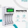ENVIE® (NEXAECR30) NEXA ECR 30 Smart Charge Control Charger System for AA/AAA/9V Rechargeable Batteries (Ni-CD/Ni-MH) ENVIE® (NEXAECR30) NEXA ECR 30 Smart Charge Control Charger System for AA/AAA/9V Rechargeable Batteries (Ni-CD/Ni-MH)