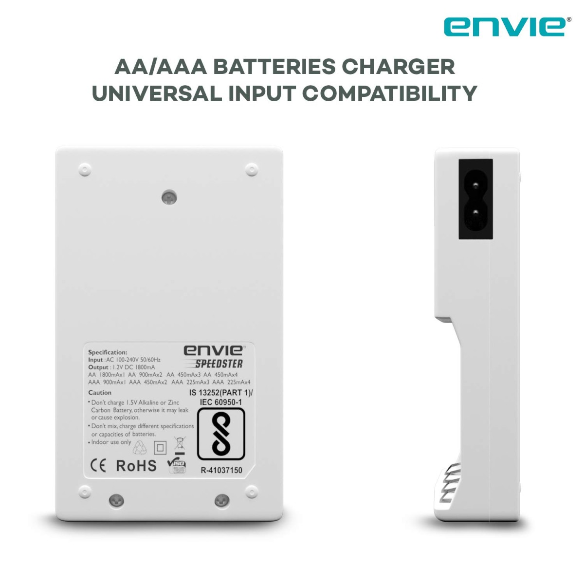 ENVIE® (NEXAECR30) NEXA ECR 30 Smart Charge Control Charger System for AA/AAA/9V Rechargeable Batteries (Ni-CD/Ni-MH)