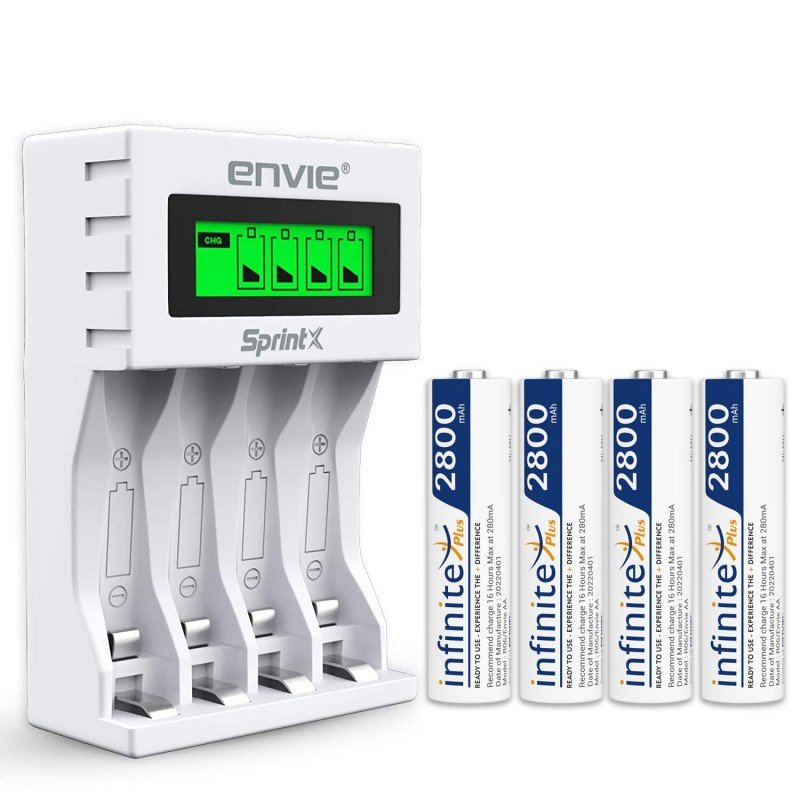 ENVIE® (NEXAECR30) NEXA ECR 30 Smart Charge Control Charger System for AA/AAA/9V Rechargeable Batteries (Ni-CD/Ni-MH) ENVIE® (NEXAECR30) NEXA ECR 30 Smart Charge Control Charger System for AA/AAA/9V Rechargeable Batteries (Ni-CD/Ni-MH)