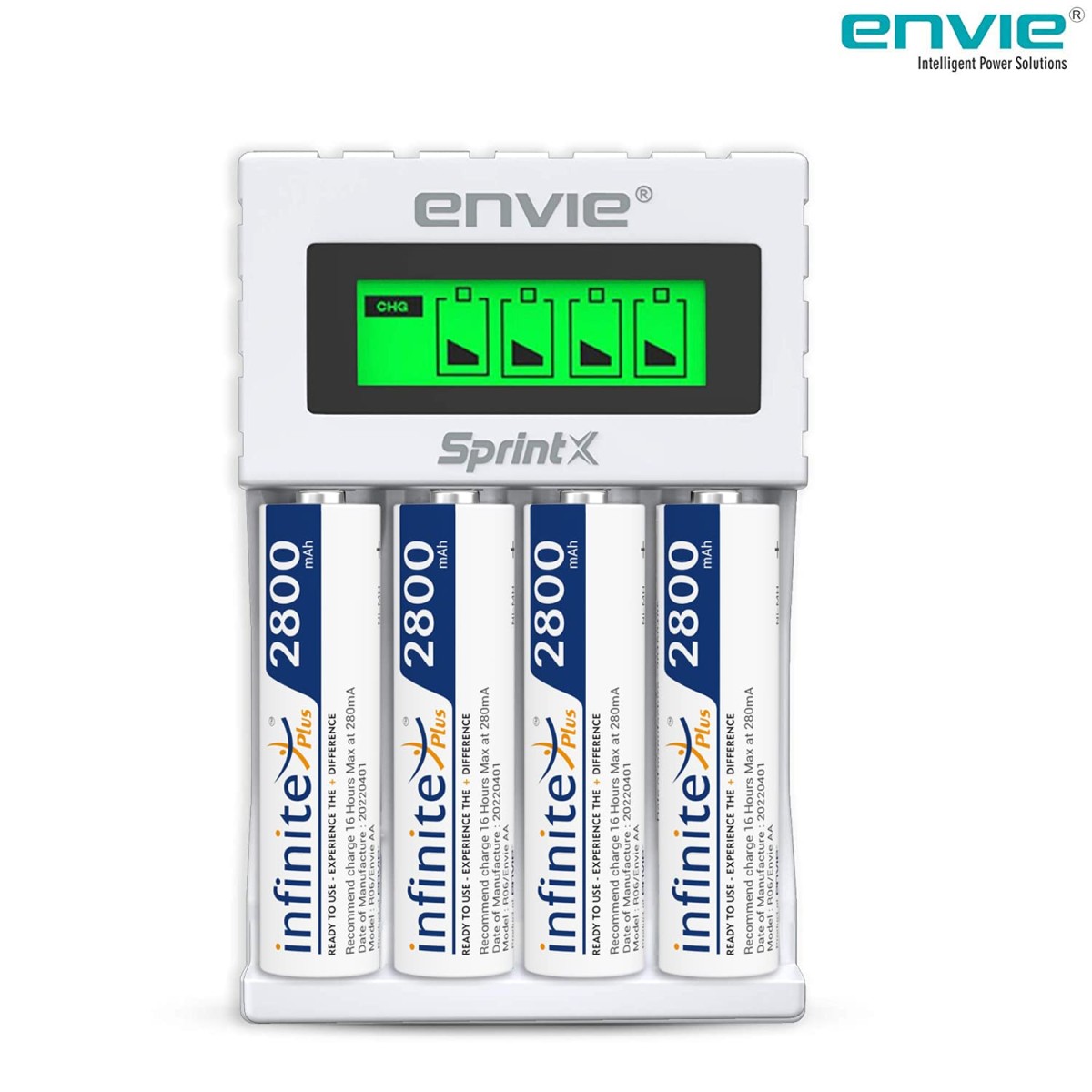 ENVIE® (NEXAECR30) NEXA ECR 30 Smart Charge Control Charger System for AA/AAA/9V Rechargeable Batteries (Ni-CD/Ni-MH)