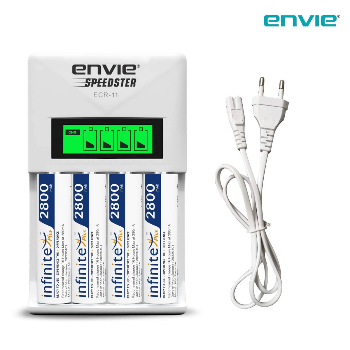 ENVIE® (NEXAECR30) NEXA ECR 30 Smart Charge Control Charger System for AA/AAA/9V Rechargeable Batteries (Ni-CD/Ni-MH)