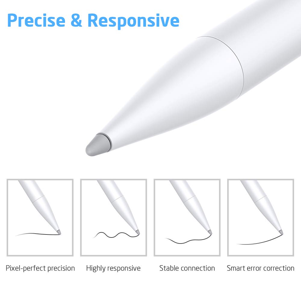 ESR Upgraded Stylus Pen for iPad Active Stylus with Palm Rejection, Precise and Rechargeable Pencil