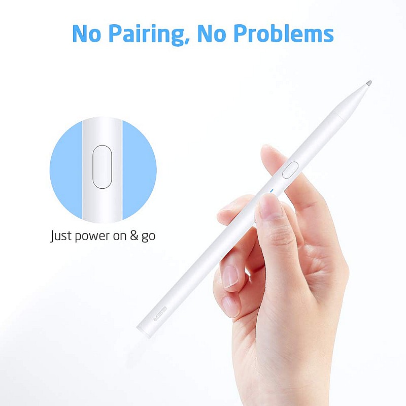 ESR Upgraded Stylus Pen for iPad Active Stylus with Palm Rejection, Precise and Rechargeable Pencil 