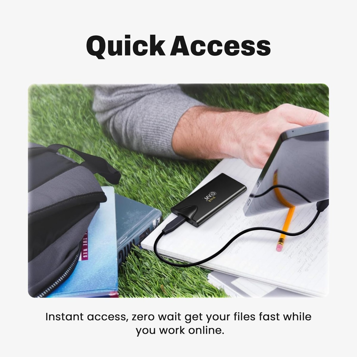 EVM Elite EnSave Pro 2TB External SSD High Speed,Upto 2000MB/s R,USB 3.2 Gen 2x2 Type-C,Metal Body,2m Drop Protection,4K ProRes 60FPS Video Capture,PC/Mac/Mobile Compatible,10-Yr Wty(EPSSDPro/2T)